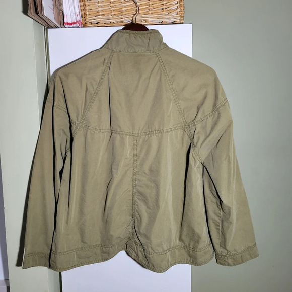 ❤️ 3 for $35 Zara 1/4 zip up mock  neck lightweight utility jacket Anorak Medium - Picture 4 of 8